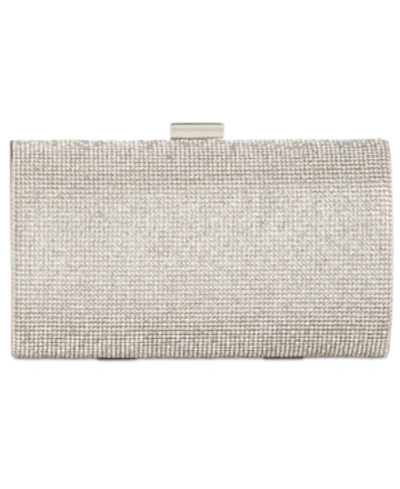 Shop Inc International Concepts Ranndi Sparkle Clutch, Created For Macy's In Silver/silver