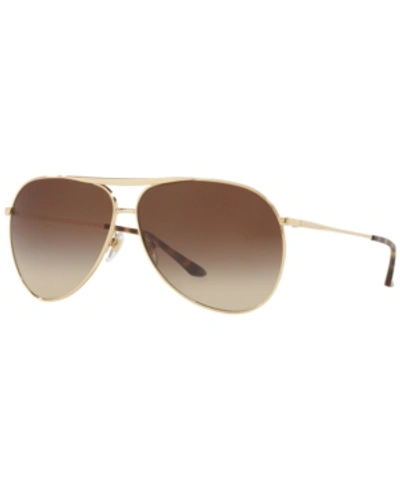 Shop Sunglass Hut Collection Hu1006 64 In Pale Gold / Gradient Brown