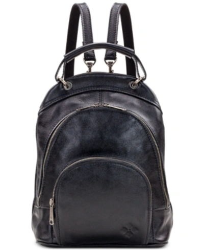 Shop Patricia Nash Heritage Leather Alencon Backpack In Black/silver