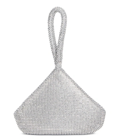 Shop Inc International Concepts Doris Sparkle Mesh Pouch, Created For Macy's In Silver/silver