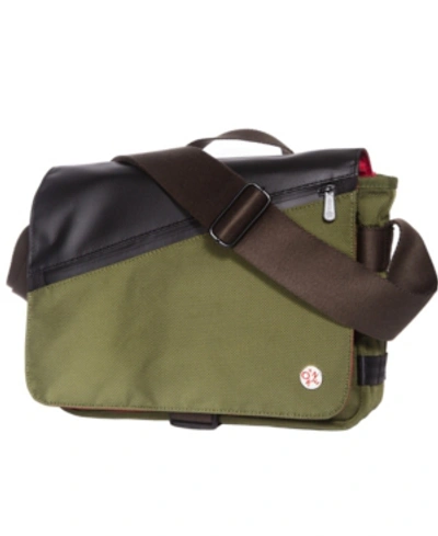 Shop Token Grand Army Small Shoulder Bag With Back Zipper In Olive