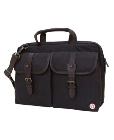 Shop Token Waxed Knickerbocker 13" Laptop Bag In Dark Brown
