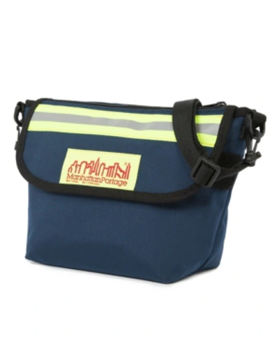 Shop Manhattan Portage College Place Handle Bar Bag With Vinyl Lining In Navy