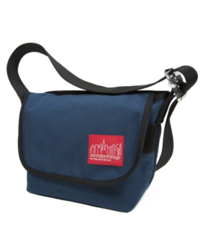 Shop Manhattan Portage Small Herringbone Jr. Messenger Bag In Navy