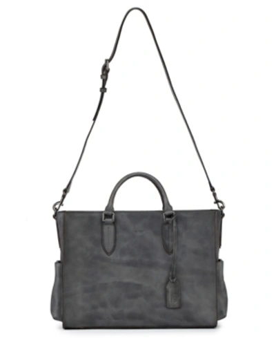 Shop Old Trend Monte Leather Tote Bag In Grey