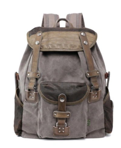 Tsd Brand Tapa Canvas Backpack In Gray
