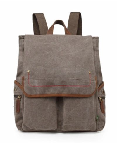 Shop Tsd Brand Atona Canvas Backpack In Olive