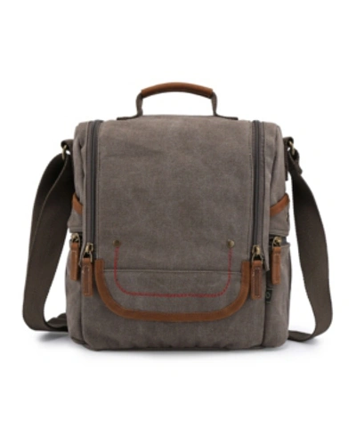 Shop Tsd Brand Atona Traveler Canvas Crossbody Bag In Olive