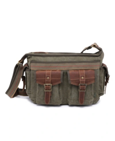 Shop Tsd Brand Turtle Ridge Canvas Mail Bag In Olive