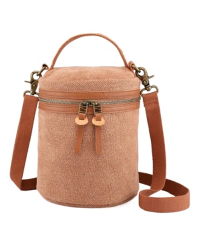 Shop Tsd Brand Pine Hill Canvas Bucket Bag In Tan