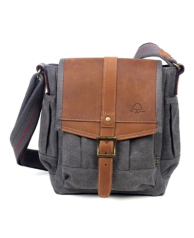 Shop Tsd Brand Turtle Ridge Canvas Crossbody Bag In Gray