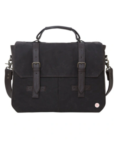 Shop Manhattan Portage Waxed Cortelyou Bag In Dark Brown