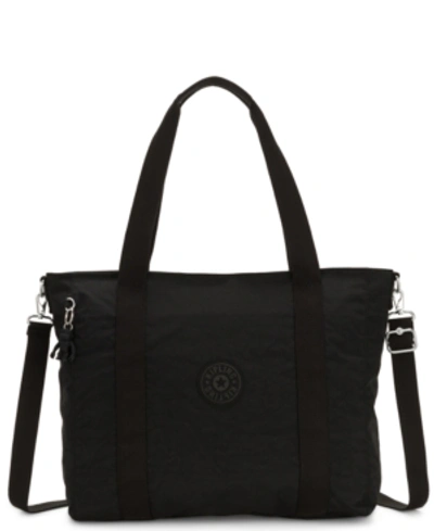 Shop Kipling Asseni Tote Bag In Black Noir