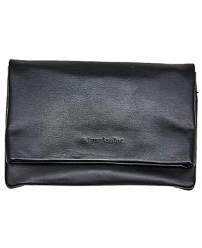 Shop Sunglass Hut Collection Sunglass Hut Large Faux Leather Case In Black