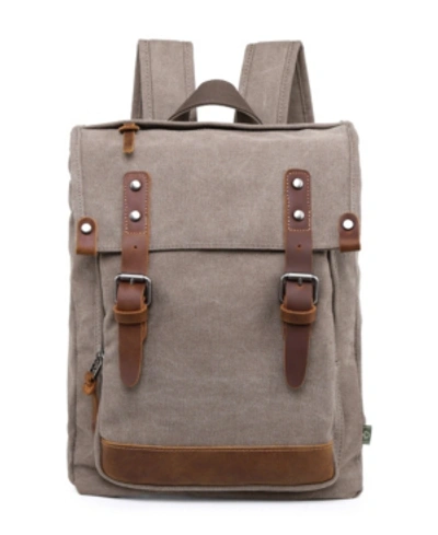 Shop Tsd Brand Discovery Canvas Backpack In Khaki