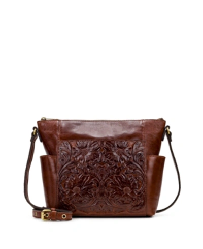 Shop Patricia Nash Leather Aveley Crossbody - Macy's Exclusive In British Tan Tooled