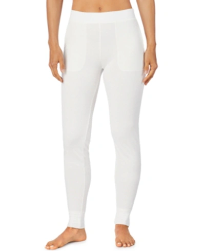 Shop Cuddl Duds Stretch Thermal Leggings In Ivory