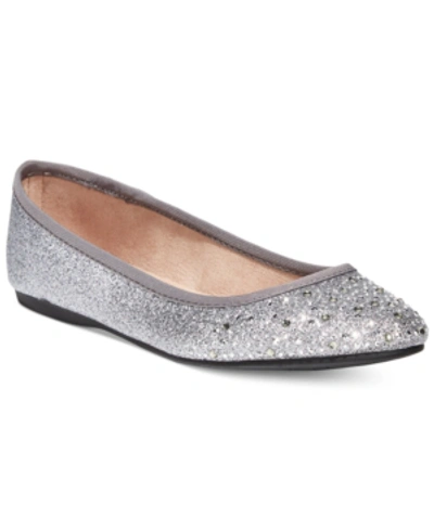 Shop Style & Co Women's Angelynn Flats, Created For Macy's In Pewter