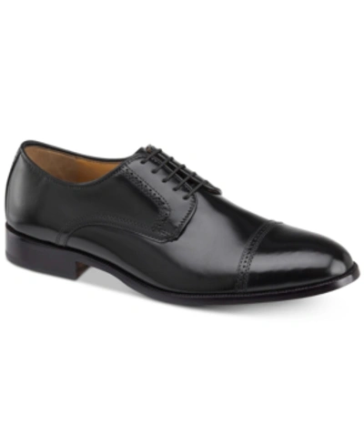 Shop Johnston & Murphy Men's Bradford Cap-toe Bluchers Men's Shoes In Black
