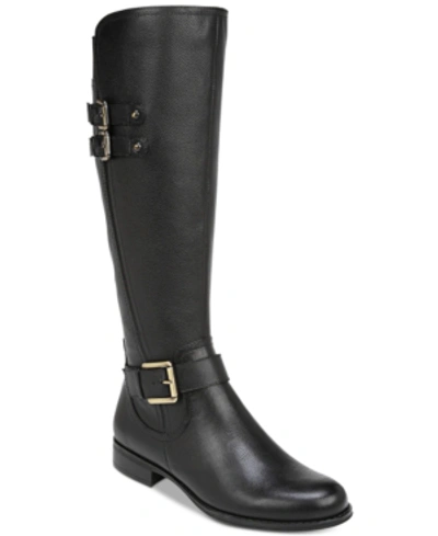 Shop Naturalizer Jessie Leather Riding Boots Women's Shoes In Black