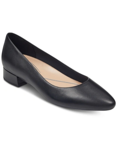 Shop Easy Spirit Women's Eflex Caldise Slip-on Low Heel Dress Pumps In Black