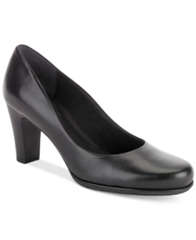 Shop Rockport Women's Total Motion Round-toe Pumps Women's Shoes In Black