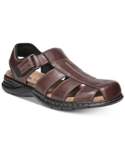 Shop Dr. Scholl's Men's Gaston Leather Sandals In Briar