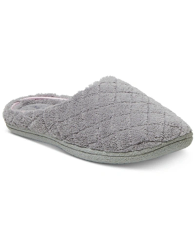 Shop Dearfoams Leslie Quilted Microfiber Terry Clog Slipper, Online Only In Medium Gray