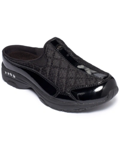 Shop Easy Spirit Traveltime 409 Women's Mule Women's Shoes In Black Quilted