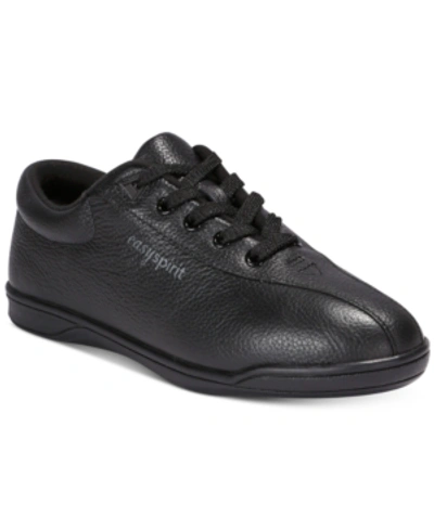 Shop Easy Spirit Women's Ap Casual Lace-up Walking Sneakers In Black Leather