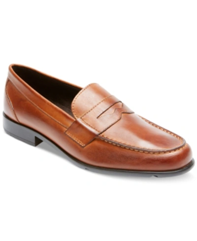 Shop Rockport Men's Classic Penny Loafer Shoes In Brown