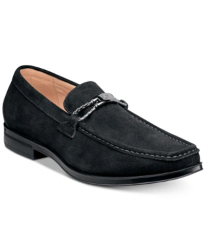 Shop Stacy Adams Men's Neville Moc-toe Slip-on Loafers In Black