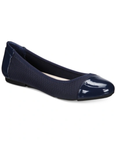 Shop Alfani Women's Step 'n Flex Tavii Flats, Created For Macy's In Navy