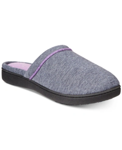 Isotoner Signature Women's Nicole Jersey Memory-foam Slippers In Navy Blue