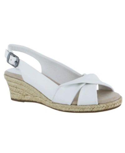 Shop Easy Street Maureen Espadrille Slingback Sandals In White