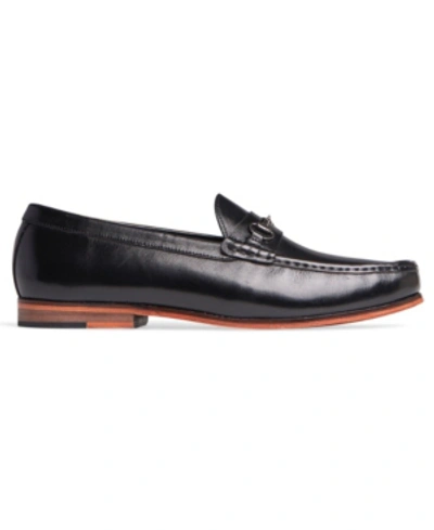 Anthony Veer Filmore Bit Loafer Mens Leather Slip On Loafers In Black