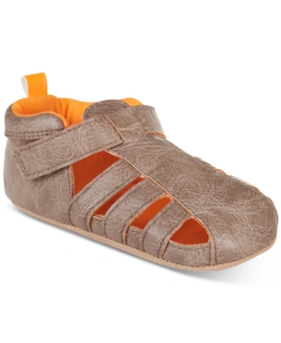 Shop Robeez Ro + Me By  Baby Boys Andrew Sandals In Taupe