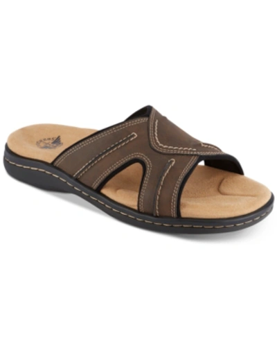 Shop Dockers Men's Sunland Leather Sandals In Dark Brown