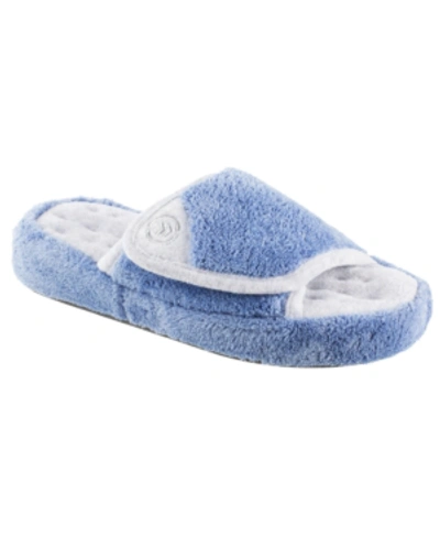 Shop Isotoner Signature Isotoner Women's Microterry Pillowstep Slide Slipper, Online Only In Blue Moon