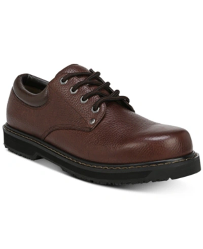 Dr. Scholl's Men's Harrington Ii Slip And Oil Resistant Oxfords In Brown