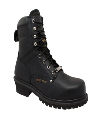 Shop Adtec Men's 9" Steel Toe Super Logger Boot Men's Shoes In Black