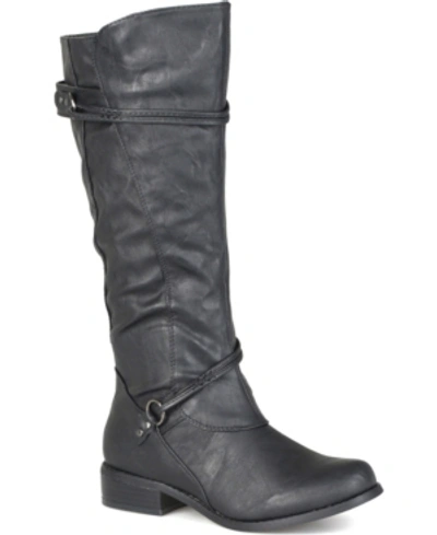 Journee Collection Women's Wide Calf Harley Boot Women's Shoes In Black