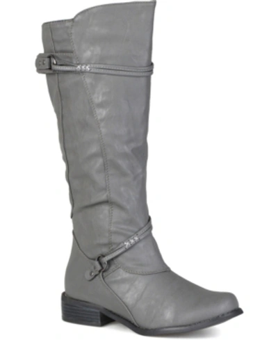 Journee Collection Collection Women's Extra Wide Calf Harley Boot In Grey