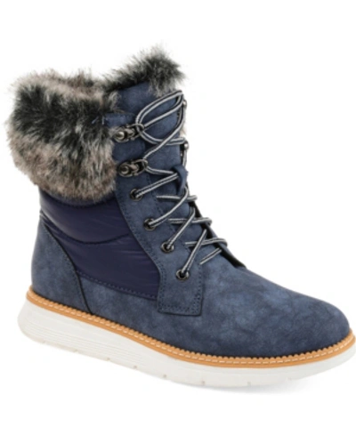 Shop Journee Collection Women's Flurry Snow Boot In Blue