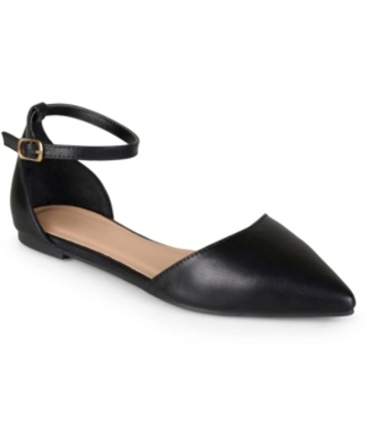 Journee Collection Journee Reba Ankle Strap Flat In Black