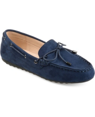 Shop Journee Collection Women's Thatch Loafers In Navy