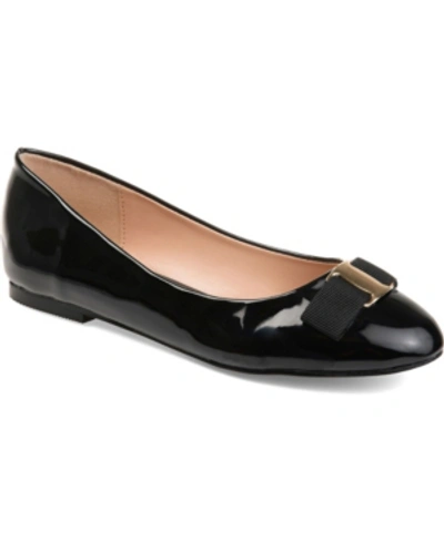 Journee Collection Women's Kim Bow Ballet Flats In Black