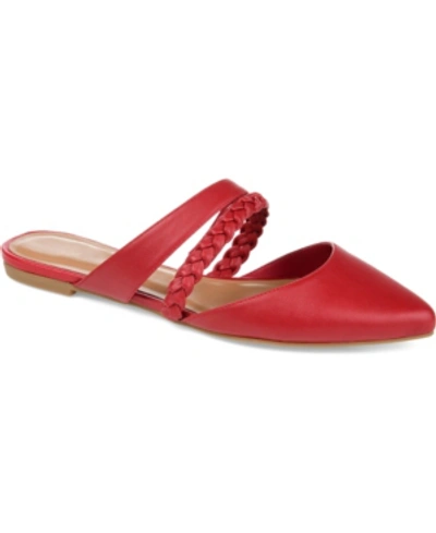 Journee Collection Journee Olivea Braided Strap Mule In Red