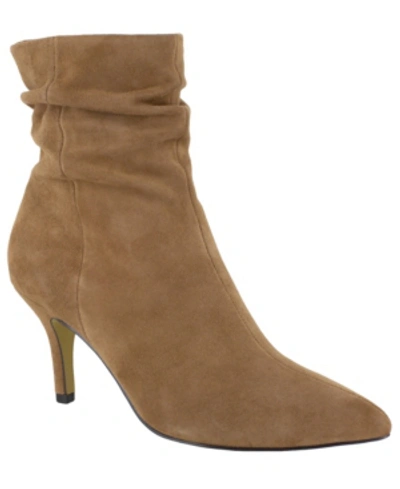 Shop Bella Vita Danielle Booties In Saddle Suede Leather