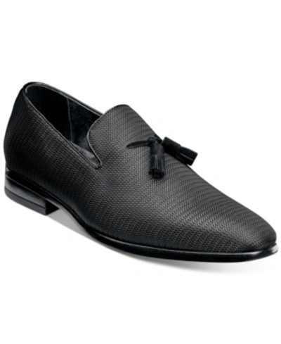 Shop Stacy Adams Men's Tazewell Plain Toe Tassel Slip-on Loafer In Black